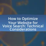 How to Optimize Your Website for Voice Search: Technical Considerations