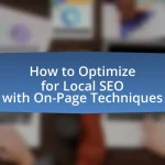How to Optimize for Local SEO with On-Page Techniques