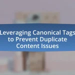 Leveraging Canonical Tags to Prevent Duplicate Content Issues