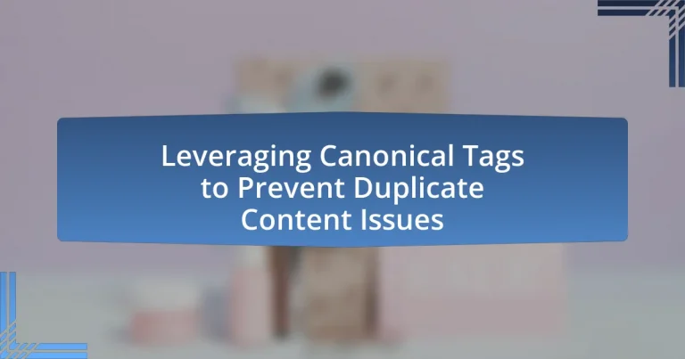 Leveraging Canonical Tags to Prevent Duplicate Content Issues
