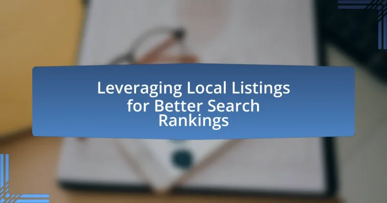 Leveraging Local Listings for Better Search Rankings