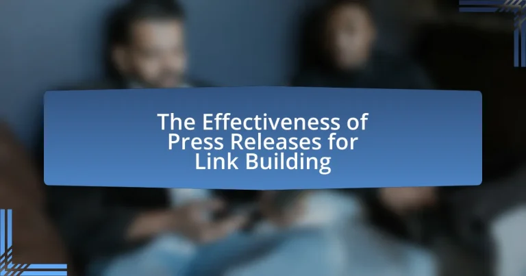 The Effectiveness of Press Releases for Link Building