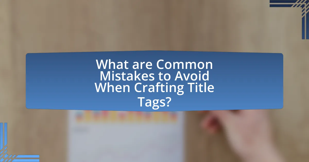 What are Common Mistakes to Avoid When Crafting Title Tags?
