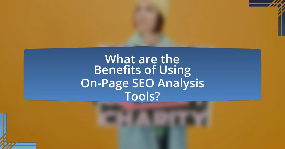 What are the Benefits of Using On-Page SEO Analysis Tools?