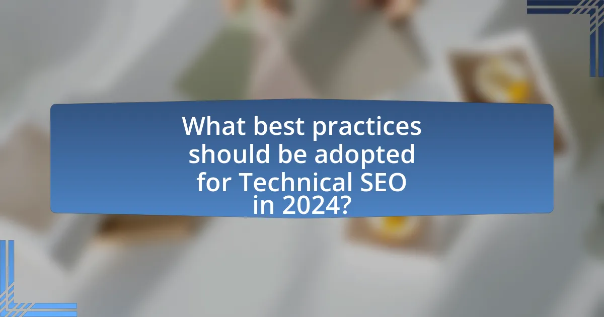 What best practices should be adopted for Technical SEO in 2024?