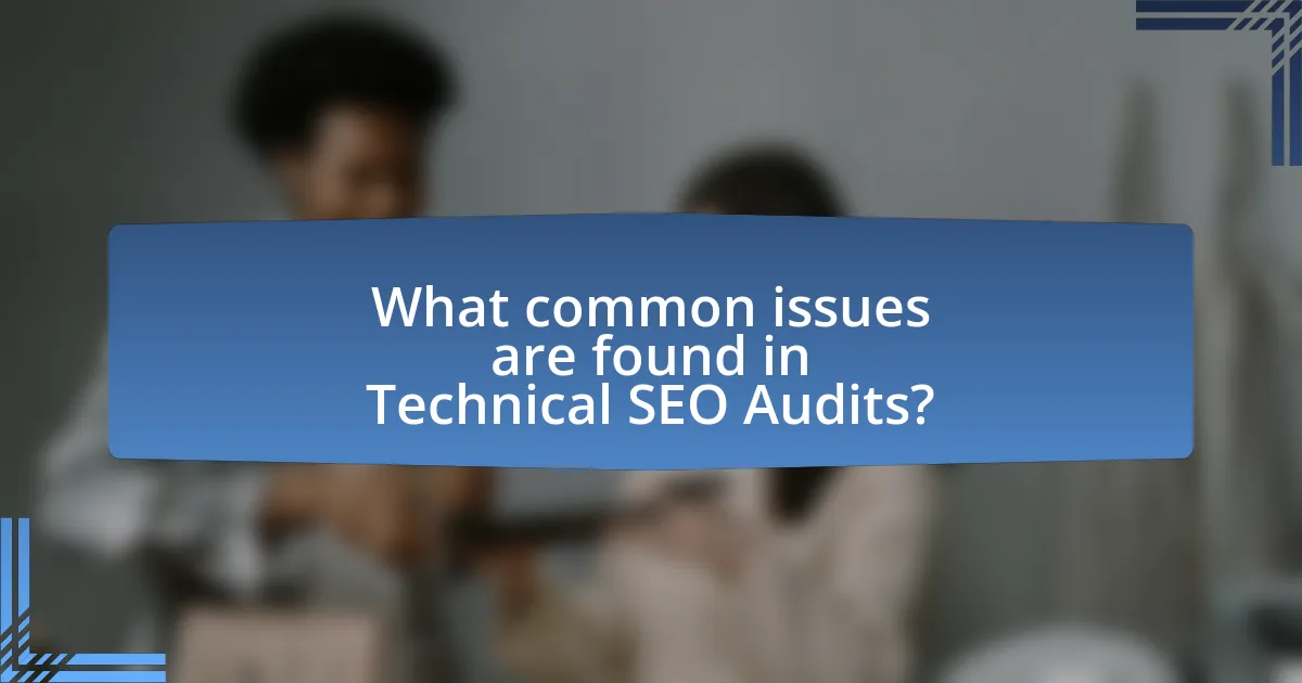 What common issues are found in Technical SEO Audits?