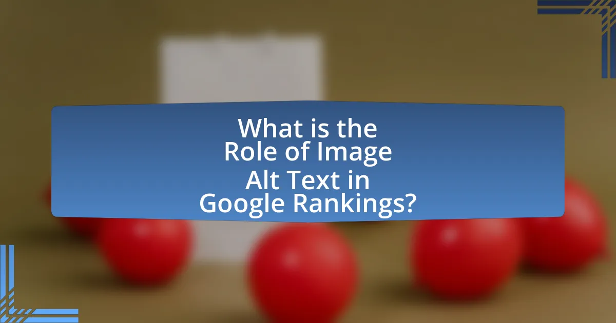 What is the Role of Image Alt Text in Google Rankings?